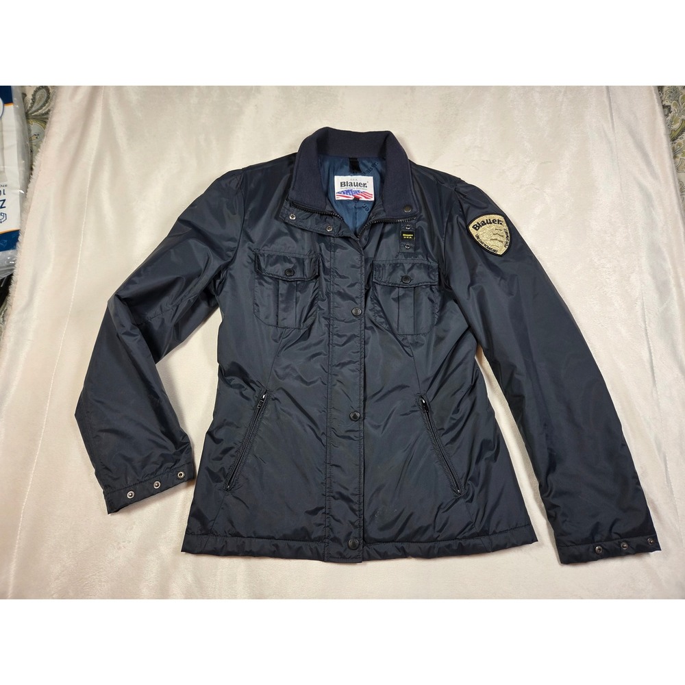 Blauer USA Womens Navy Blue Utility Performance Jacket Large Shield Patch Coat